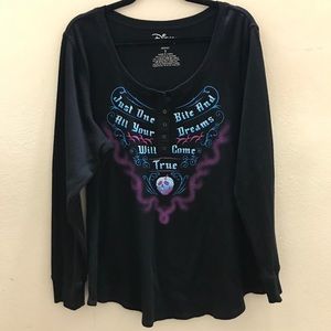 Torrid Disney Villains Snow White Long-Sleeve Henley Top Women’s Size 2X